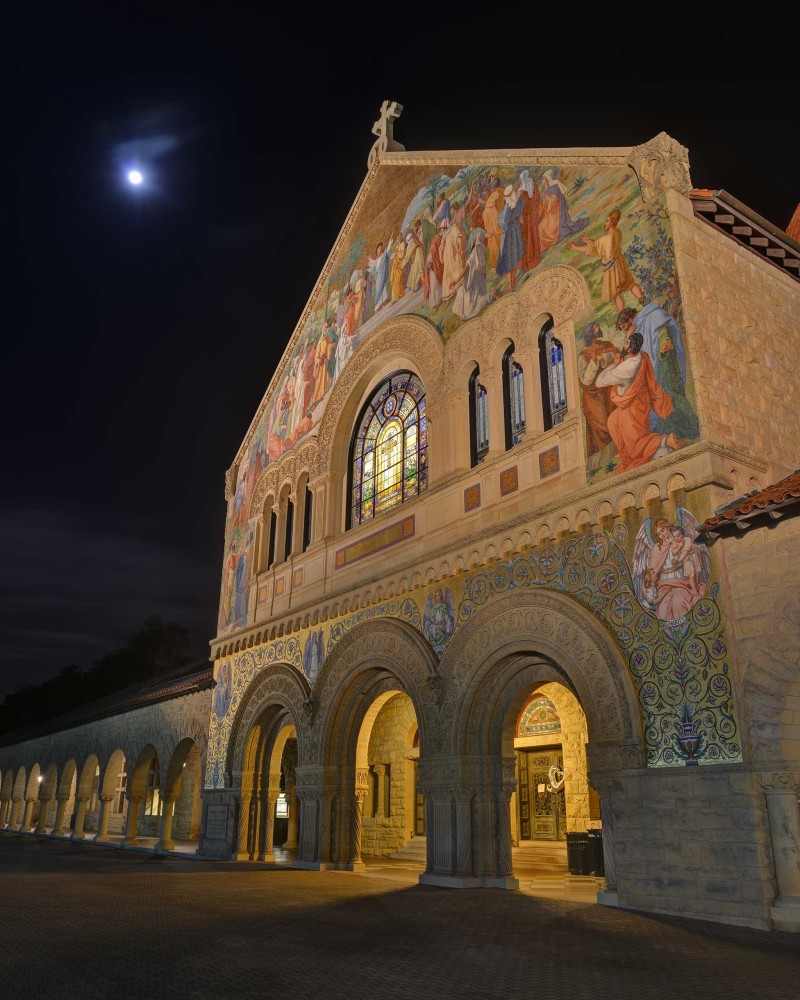 Stanford Memorial Church Full Moon