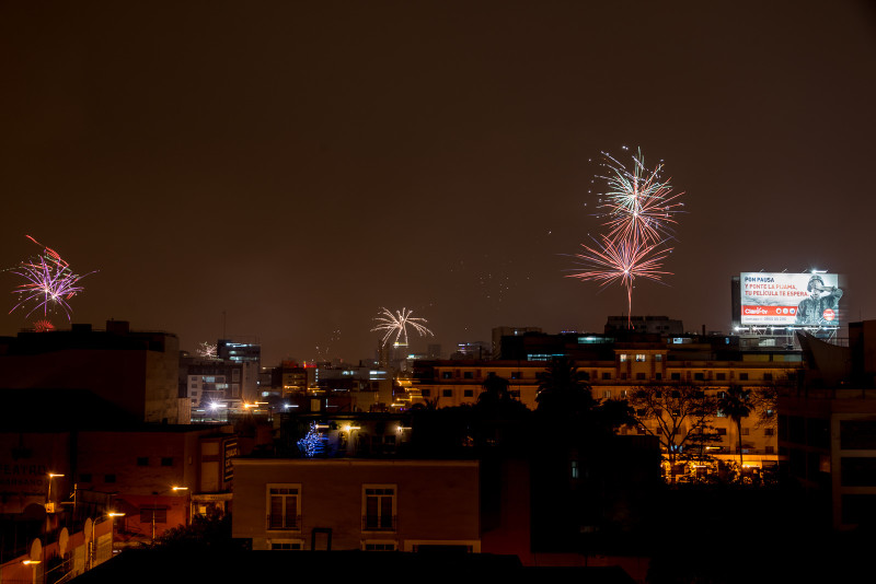 Christmas Fireworks in Miraflores, Lima, Peru