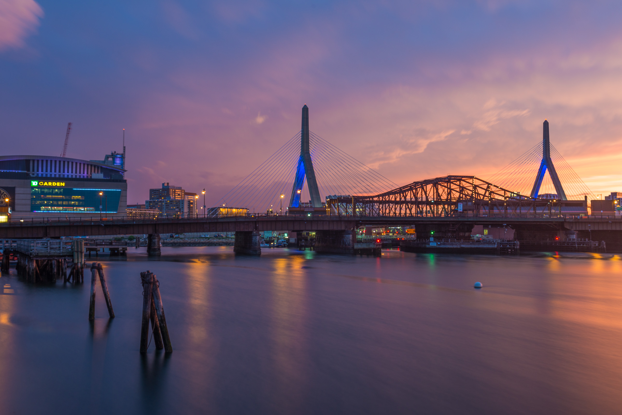 Zakim Bridge at Sunset